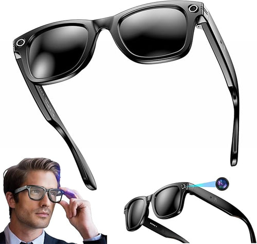 AI Smart Camera Glasses with 8MP Camera and Speaker for 4k Video