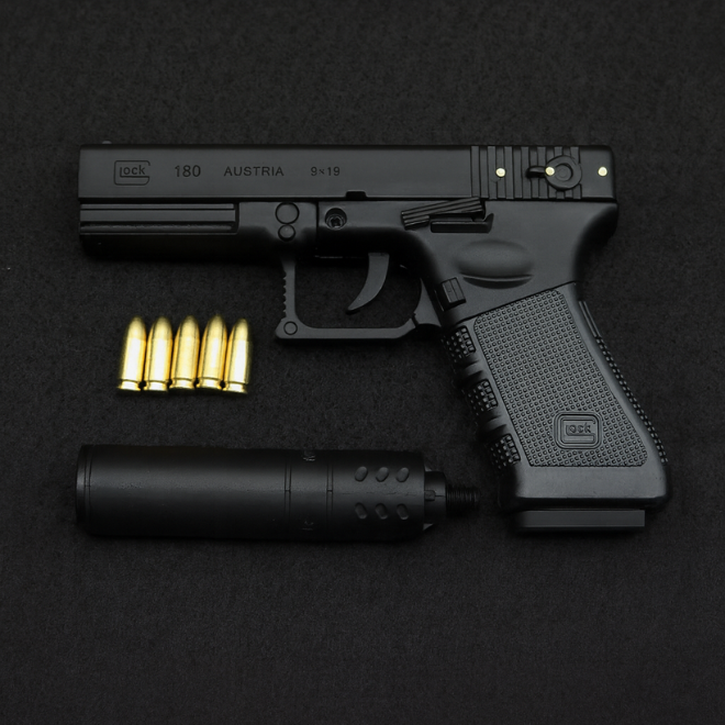 Glock G17 Metal Toy Gun Model Removable Shell Ejection Alloy Pistol